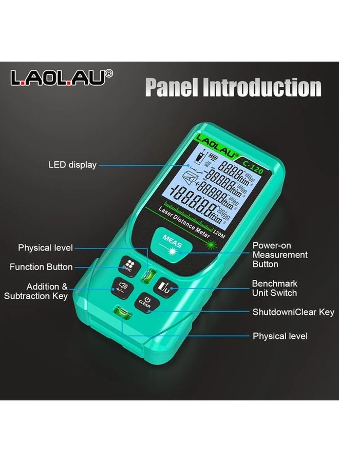 C120 Green Laser Distance Meter High Precision Measurement Tool - Image 3