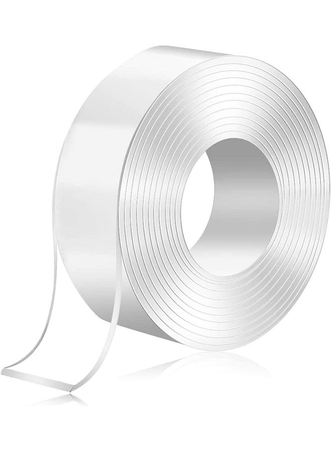 Royal Apex Traceless Washable Nano Tape Reusable Multifunction Clear Double-Sided Detachable Adhesive Tape For Paste Photos Hooks Keys Remote Control Clocks Glass Tiles Etc. 19Mm X 3Meter - Image 1