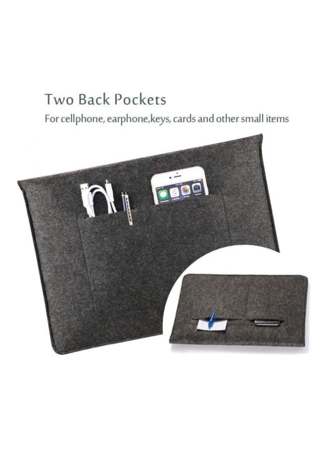 NIBEMINENT Protective Sleeve For 12/12.9-Inch Apple MacBook Surface Pro (2017) Laptop/12.9-Inch iPad 4/3/12-Inch Google Chromebook Laptop Black - Image 3