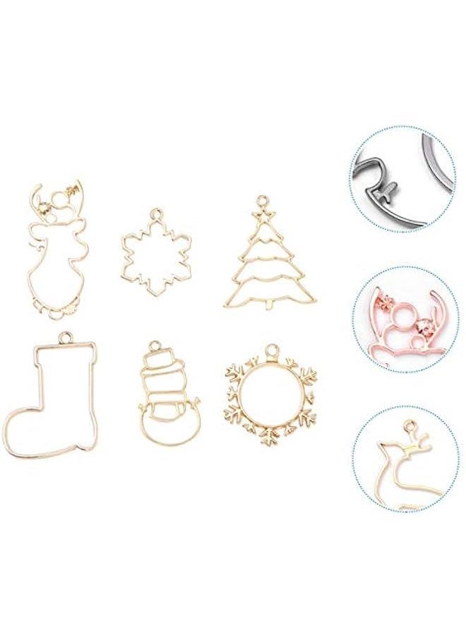 40Pcs  Open Bezel Charms Frame Pendants  Pendant Charms with Loop for DIY Crafts UV Resin Earrings Jewelry Making