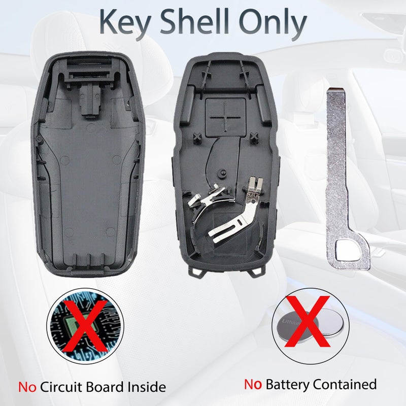 SUPALAND Key Fob Shell Case Replacement Fits for Ford Mustang Fusion Edge Explorer F150 F250 F350 Lincoln MKZ MKX MKC 2014-2017 Keyless Entry Remote Control 5 Button Pad Cover M3N-A2C31243300 - Image 5