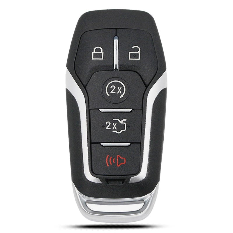 SUPALAND Key Fob Shell Case Replacement Fits for Ford Mustang Fusion Edge Explorer F150 F250 F350 Lincoln MKZ MKX MKC 2014-2017 Keyless Entry Remote Control 5 Button Pad Cover M3N-A2C31243300 - Image 1