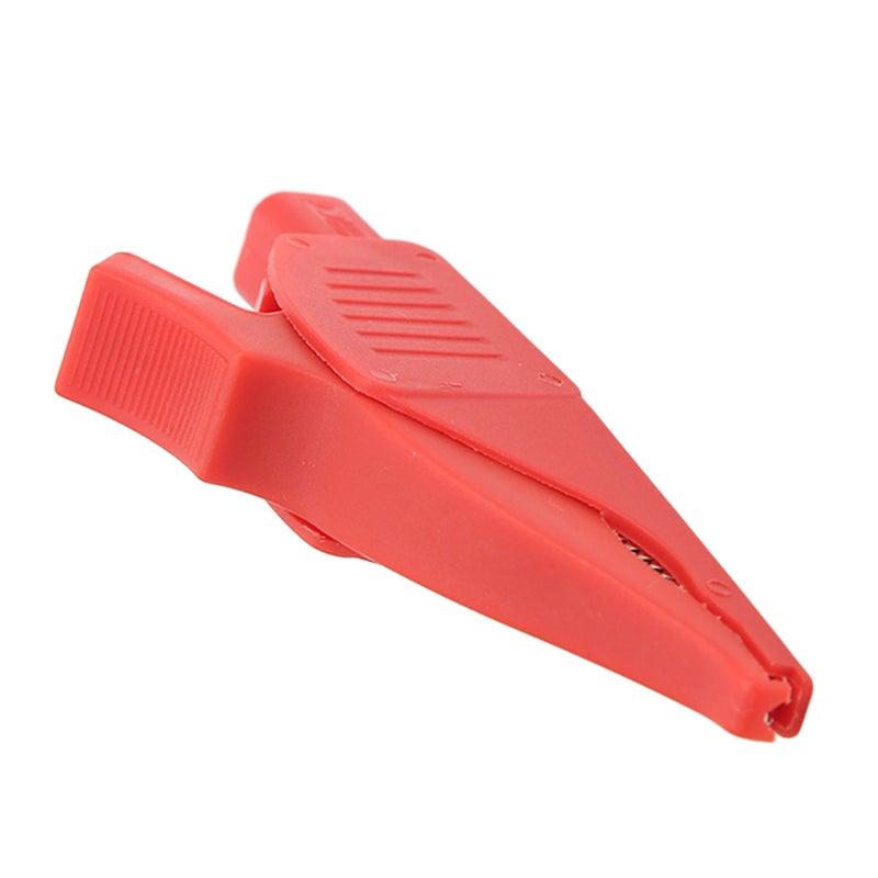 Electric Clip Brass Current Insulation PA Cover 4mm/0.2in Tail Safety Type Electric Test Clip for Car Battery 32A/1000VRed - Image 3