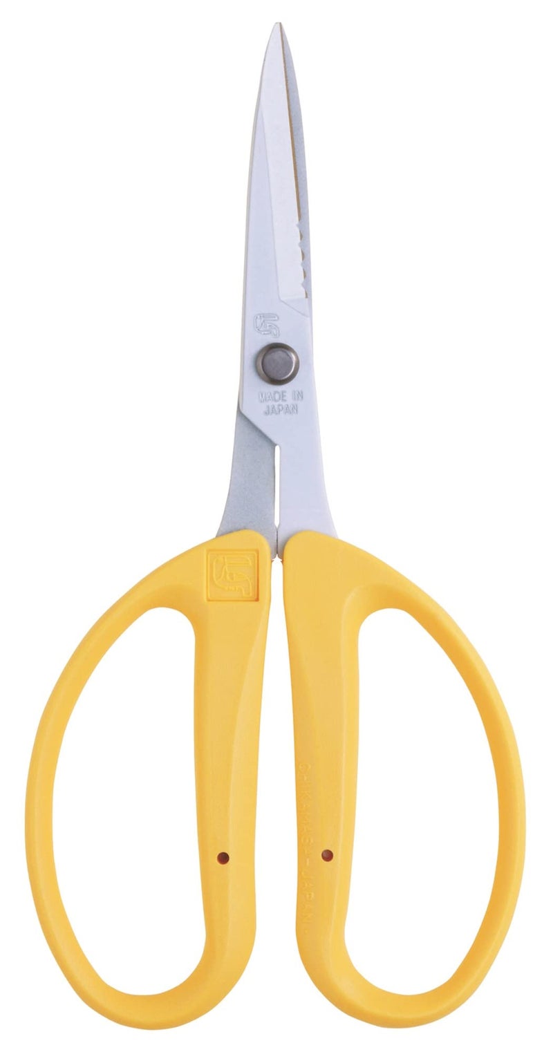Chikamasa Flower Scissors yellow CRI-360SFY - Image 1
