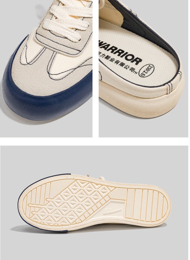 Warrior Women's Comfortable Casual Half Slippers And Canvas Shoes - Image 3