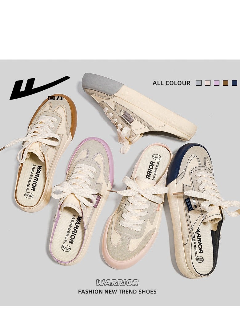 Warrior Women's Comfortable Casual Half Slippers And Canvas Shoes - Image 5