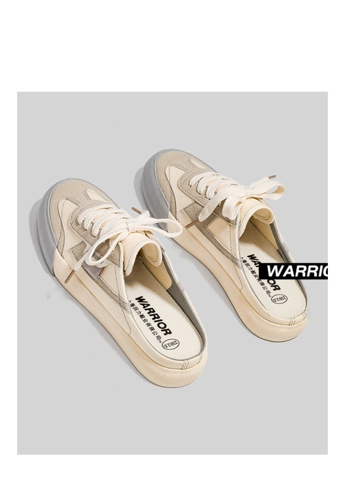 Warrior Women's Comfortable Casual Half Slippers And Canvas Shoes - Image 4