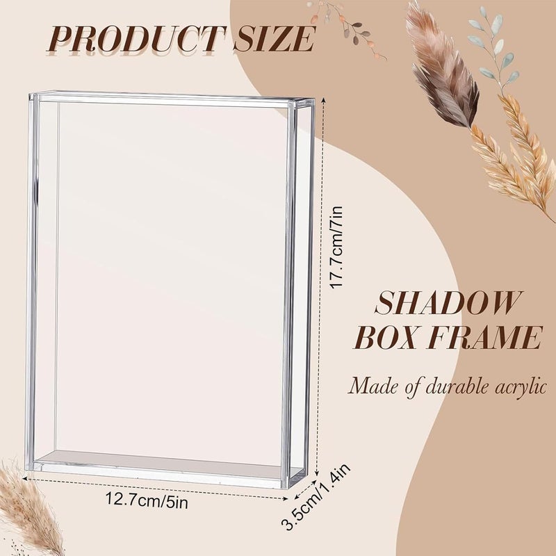 Clear Memory Box - Picture Frame Display | Clear Picture Frame Display Storage Box For Photos Tickets Postcards Souvenirs Specimens Tabletop Holder For Home Office Decor - Image 2
