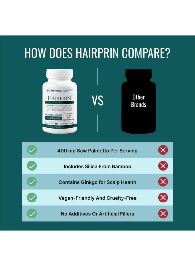 أبروفد ساينس هير برين معتمد علميًا - يعزز نمو الشعر ويساعد على تعزيز الدورة الدموية في فروة الرأس - 60 كبسولة نباتية - عبوة من قطعتين - Image 5