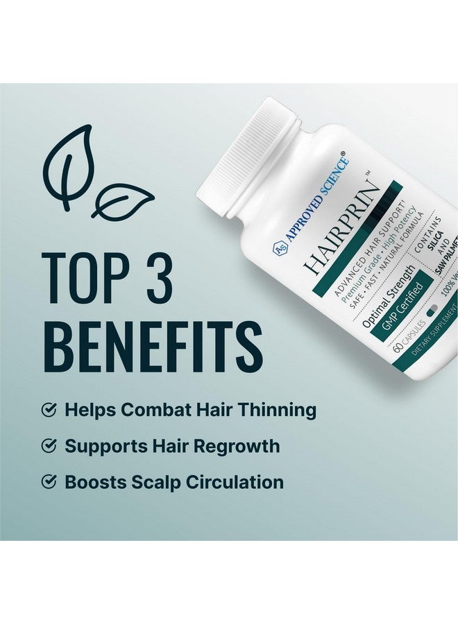 أبروفد ساينس هير برين معتمد علميًا - يعزز نمو الشعر ويساعد على تعزيز الدورة الدموية في فروة الرأس - 60 كبسولة نباتية - عبوة من قطعتين - Image 3