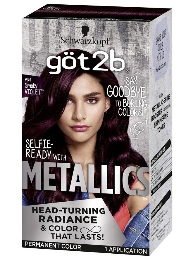 Got2b Schwarzkopf Got2b Metallics Permanent Hair Color, M49 Smoky Violet - Image 1