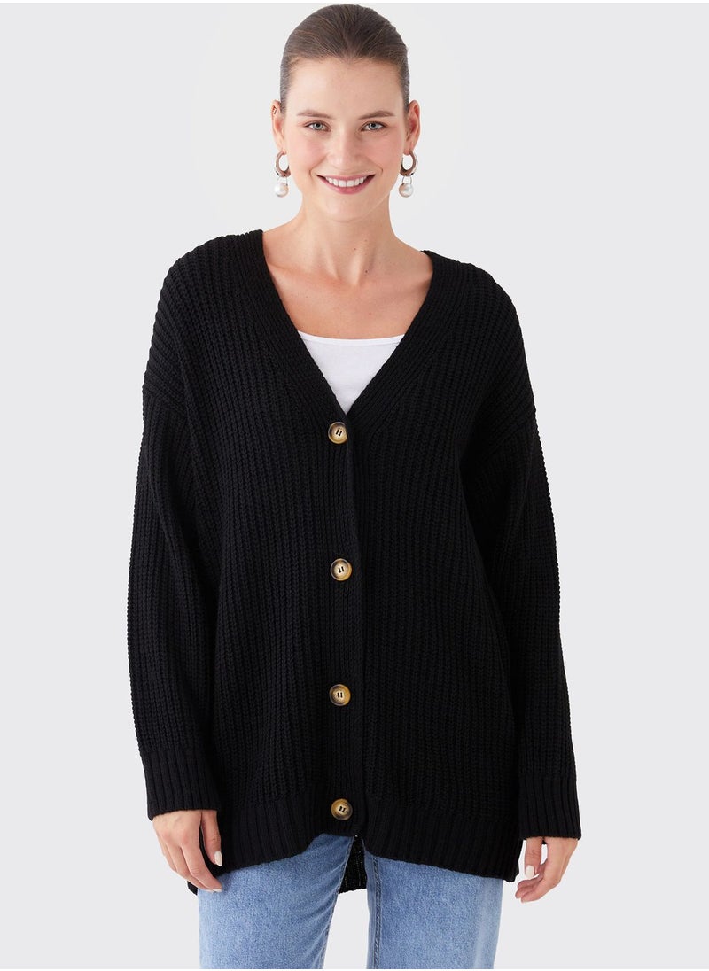 LC WAIKIKI - V-Neck Knitted Cardigan - Image 1
