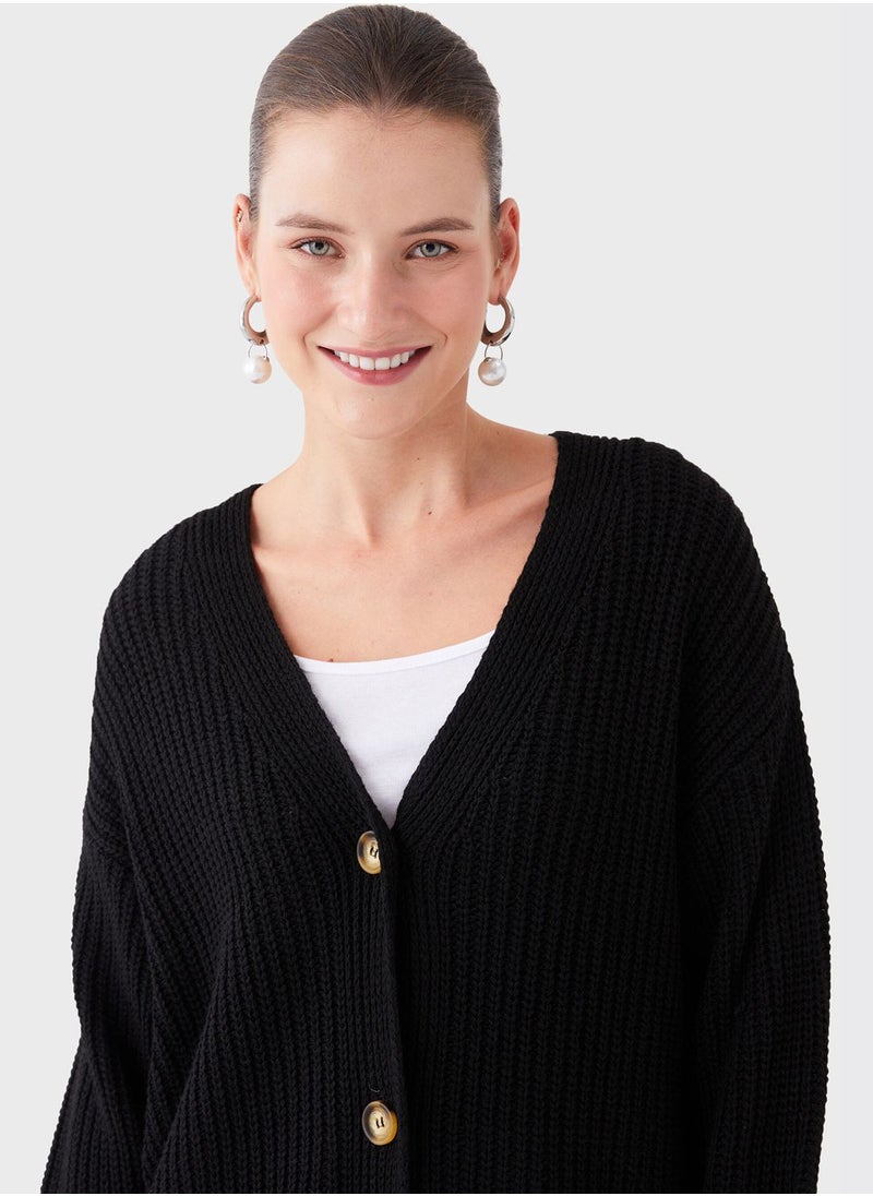 LC WAIKIKI - V-Neck Knitted Cardigan - Image 1