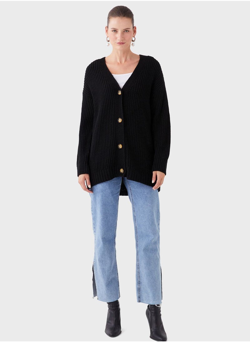 LC WAIKIKI - V-Neck Knitted Cardigan - Image 1