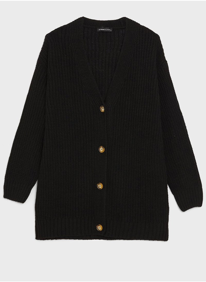 LC WAIKIKI - V-Neck Knitted Cardigan - Image 1
