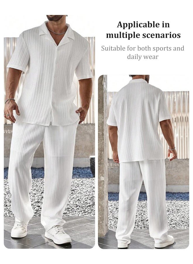 Summer men's cool set T-shirt and shorts two-piece set  Stretchy, breathable and skin-friendly Casual 2 Piece Outfits with Pockets (M-XXXL size) - Image 5