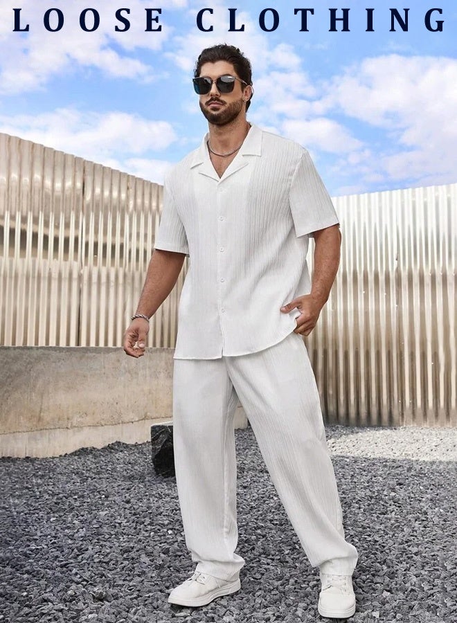 Summer men's cool set T-shirt and shorts two-piece set  Stretchy, breathable and skin-friendly Casual 2 Piece Outfits with Pockets (M-XXXL size) - Image 2