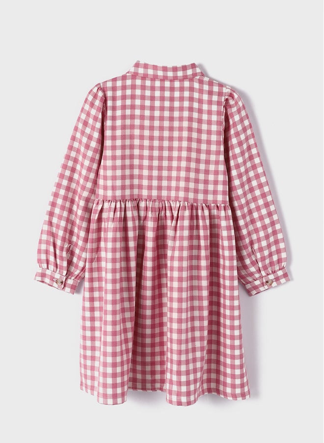LC WAIKIKI Shirt Collar Patterned Girl Dress  - Image 2