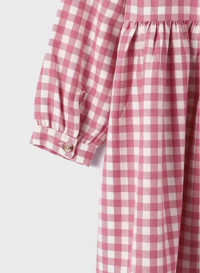 LC WAIKIKI Shirt Collar Patterned Girl Dress  - Image 4