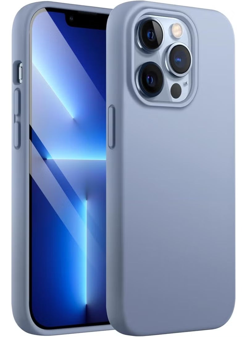 YoYoTech iPhone 13 Pro Max Liquid Silicon Case Slim-Soft Shockproof Protective with Microfiber Lining iPhone 13 Pro Max 6.7-inch 2021 Silicon Case - Sierra Blue - Image 1