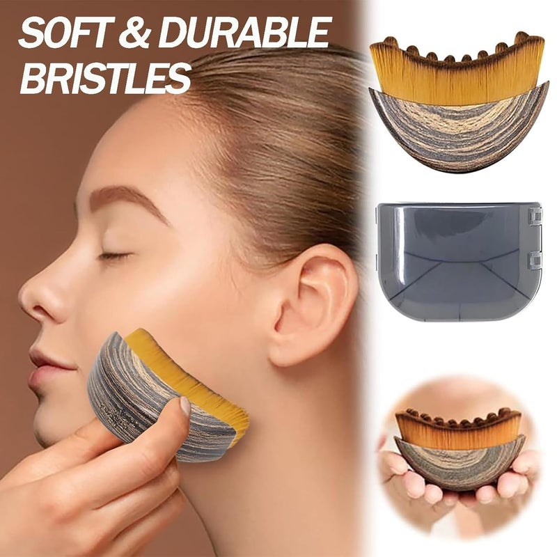 piercing 3PCS Lymphatic Contour Face Brush, Face Brush, Facial Brush, Body Brush Lymphatic Drainage, Bath Brush Natural Thick Bristles Exfoliates Dead Skin, Detoxifies, Improves Blood Circulation - Spa-Grade Dual Use Dry/Wet Brush - Image 4