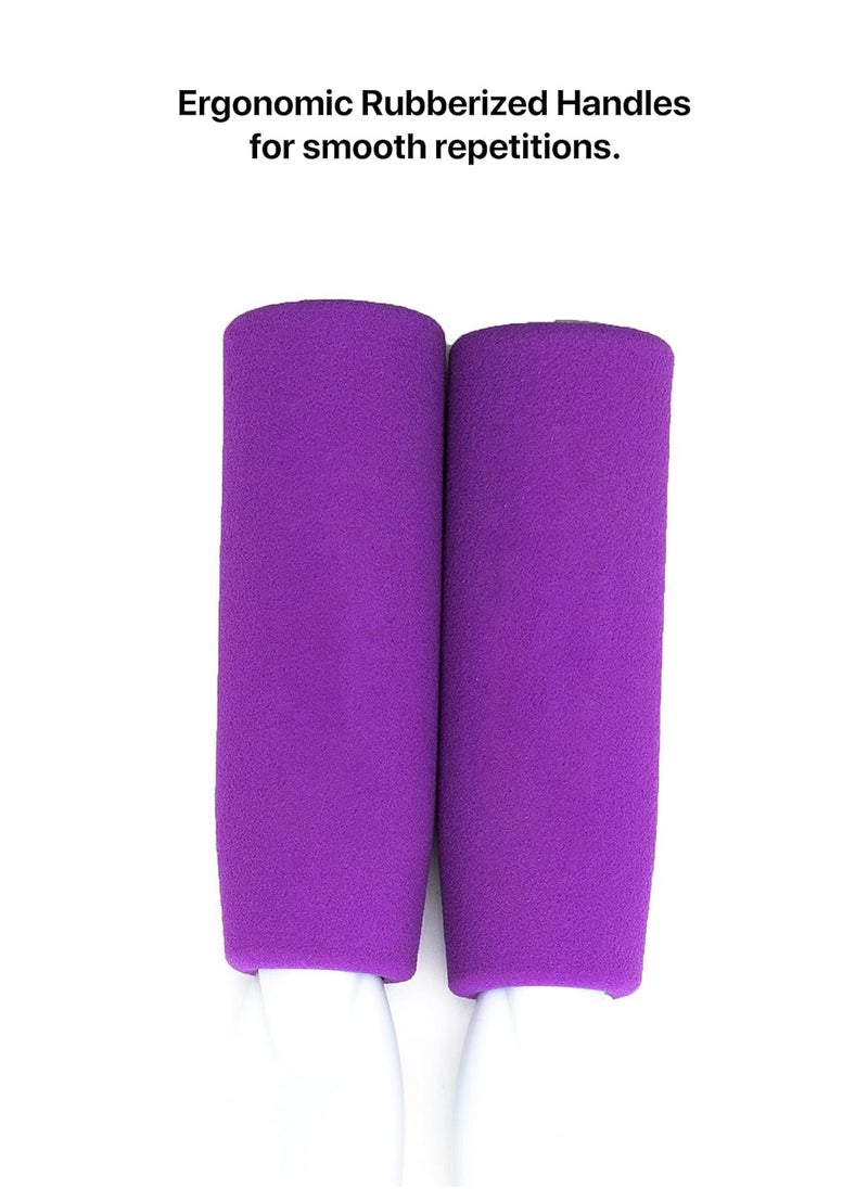 anythingbasic. - German Technology Tangle Free Skipping Rope with Compact Design | Purple | Material : Rubber and Foam | Speed Rope is Ideal for Speed Jumping, Boxing, Cardio Endurance for Men and Women - Image 1