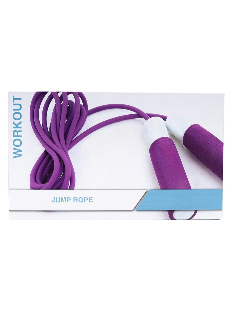 anythingbasic. - German Technology Tangle Free Skipping Rope with Compact Design | Purple | Material : Rubber and Foam | Speed Rope is Ideal for Speed Jumping, Boxing, Cardio Endurance for Men and Women - Image 1