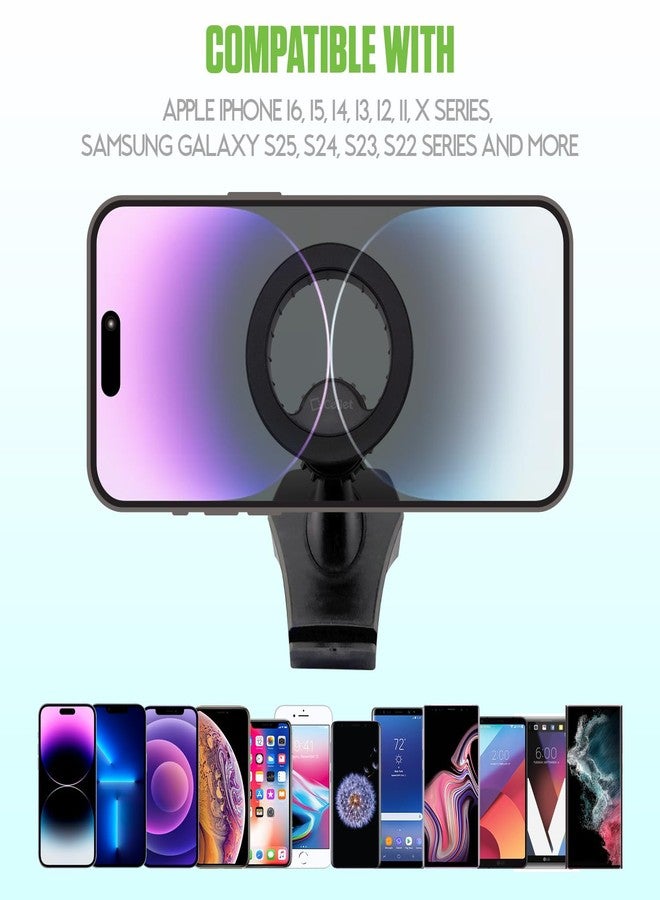 cellet حامل هاتف مغناطيسي لتكييف الهواء من سيلت لتيسلا موديل 3 وموديل Y - حامل سيارة دوار 360° بدون قاعدة مع حلقة معدنية قوية إضافية - متوافق مع آيفون 16/15/14/13 وسامسونج جالاكسي S25/S24 - Image 5