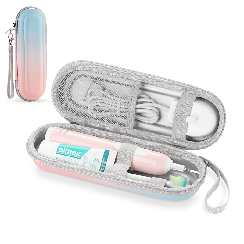TYSORETY Toothbrush Travel Case for Oral B/Oral-B Pro 1000 1500 5000 7000 & Philips Sonicare 4100 1100 5300 5100 6100/iO Electric Toothbrush, Hard Protective Storage Bag (Gradient) - Image 1