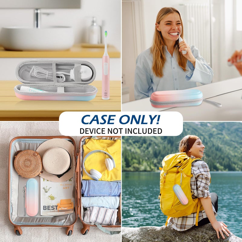 TYSORETY Toothbrush Travel Case for Oral B/Oral-B Pro 1000 1500 5000 7000 & Philips Sonicare 4100 1100 5300 5100 6100/iO Electric Toothbrush, Hard Protective Storage Bag (Gradient) - Image 4