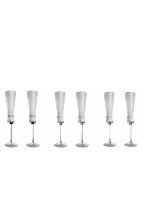 Set of 6 Ribbed Clear Glass Cups – 200ml Transparent Drinking Glasses – Elegant Design for Water, Juice, or Beverages – Ideal Gift for Weddings, Parties, or Daily Use