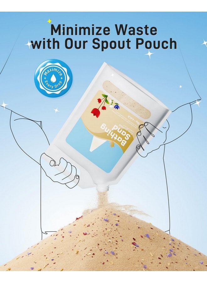 BUCATSTATE Hamster Sand, No-Dust 6.6LB Chinchilla Dust Bath with Pour Spout, 100% Natural Desert Bathing Sand for Syrian Hamster Gerbil Rat Mice Small Animals (Flower Smell) - Image 2