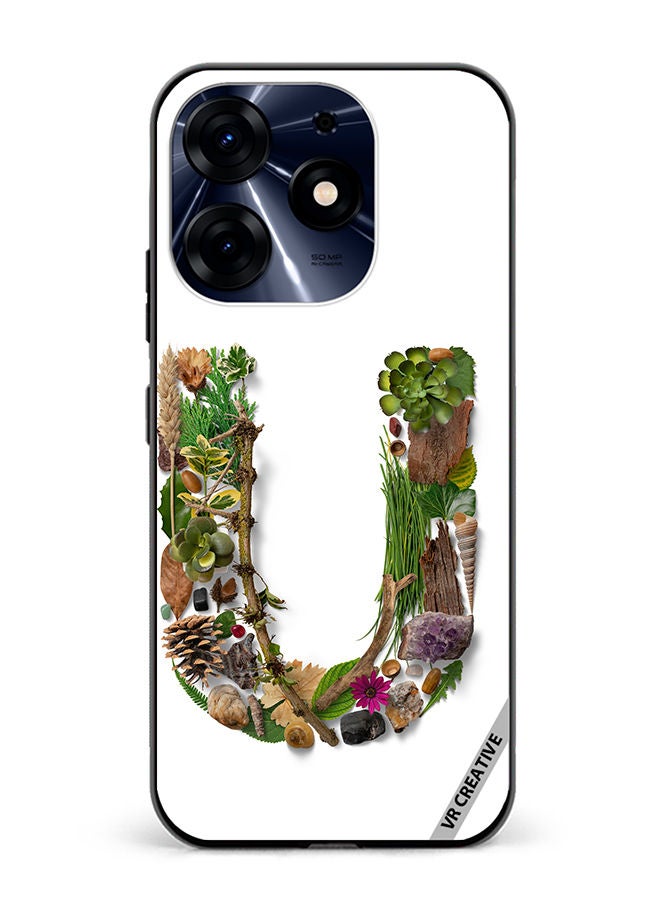 VR CREATIVE Protective Case Cover For Tecno Spark 10 Pro Alphabet U Design Multicolour - Image 1