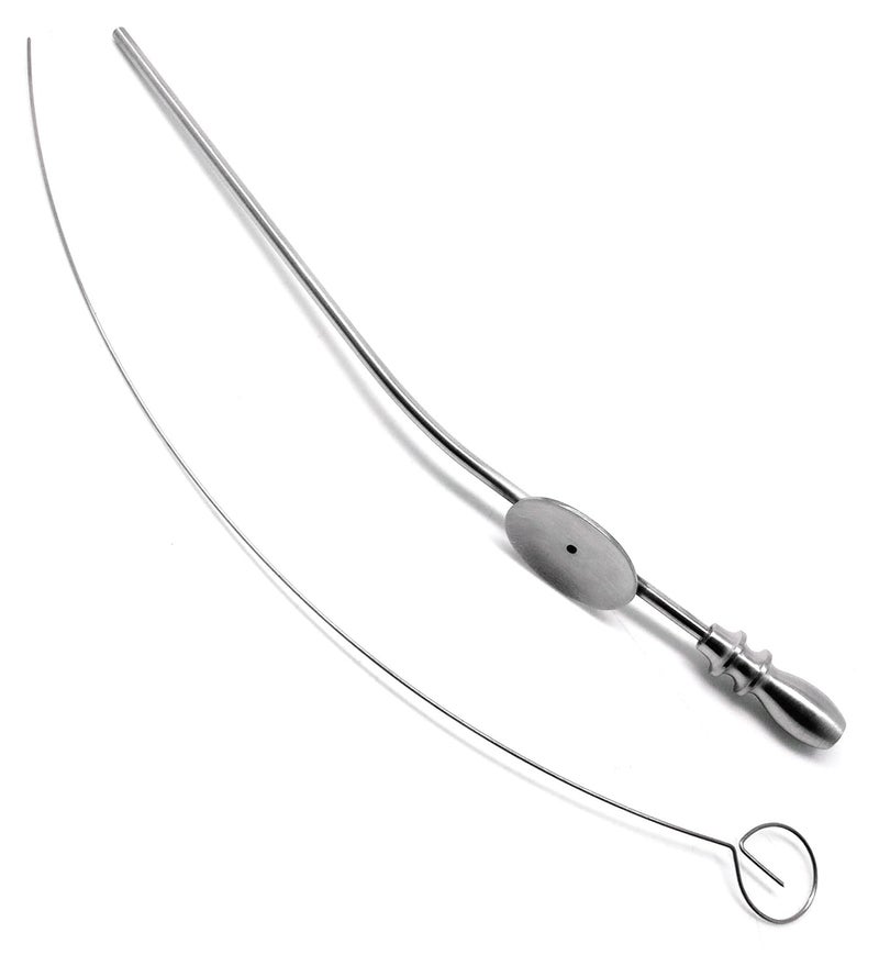 Premium Instruments Premium Baron Tube FR 5 Surgical Curved 1.7mm ENT Stainless Steel Instruments - Image 1
