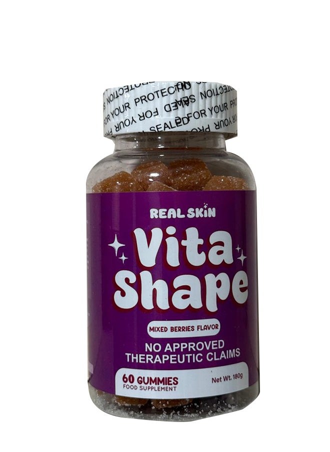 Real Skin Vita shape Mixed Berries Flavor 60 Gummies 