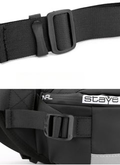 WAOKN Men's Large Capacity Waist Bag Reflective Nylon Messenger Bag Korean Style Fashion Outdoor Sports Chest Bag  - Image 5