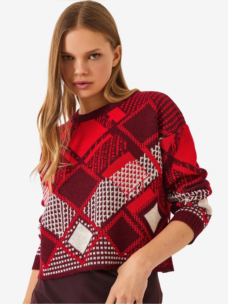 بيانكو لوتشي بلوفر قصير مخطط بياقة مستديرة من لوتشي