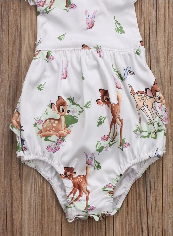 stylesilove Infant Baby Girl Ruffled Cap Sleeve Sunsuit Romper with Self-tied Headband 2pcs Outfit (70/3-6 Months) - Image 3