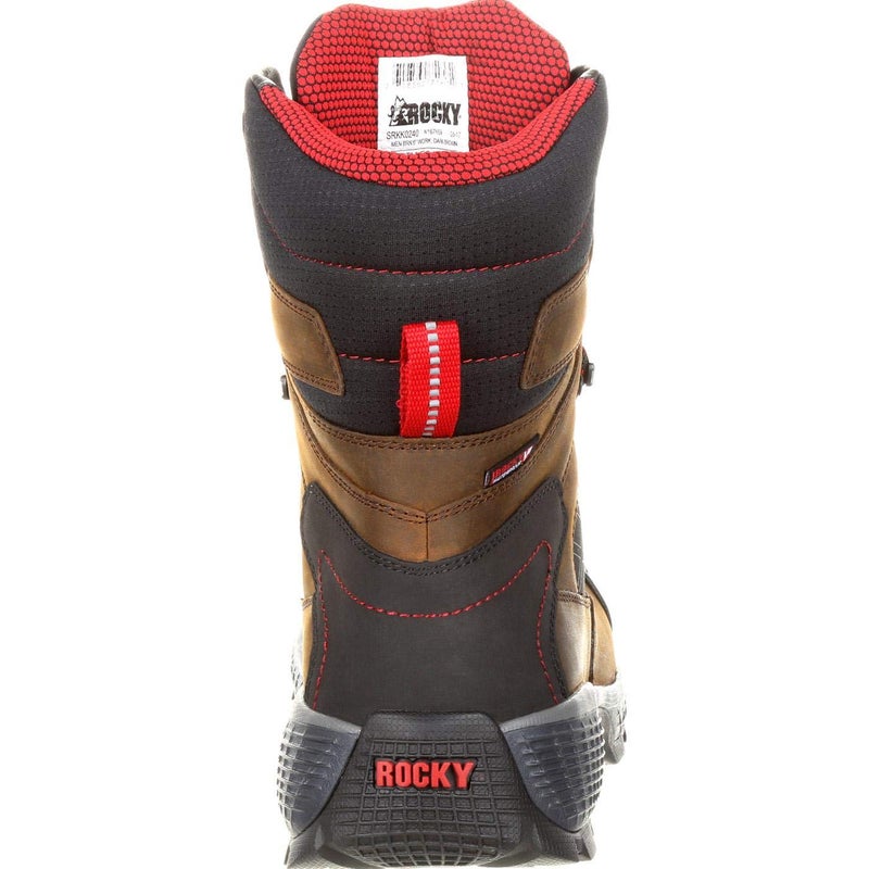 Rocky Work Boots Mens Treadflex 8" Lace Waterproof 13 M Dark Brown RKK0240 - Image 4