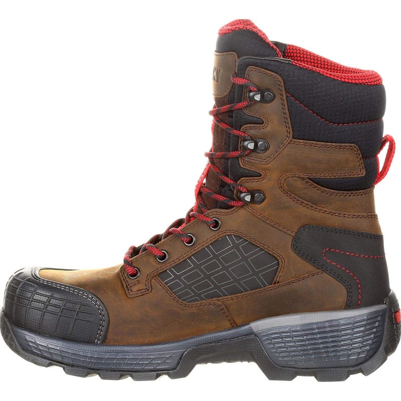 Rocky Work Boots Mens Treadflex 8" Lace Waterproof 13 M Dark Brown RKK0240 - Image 5