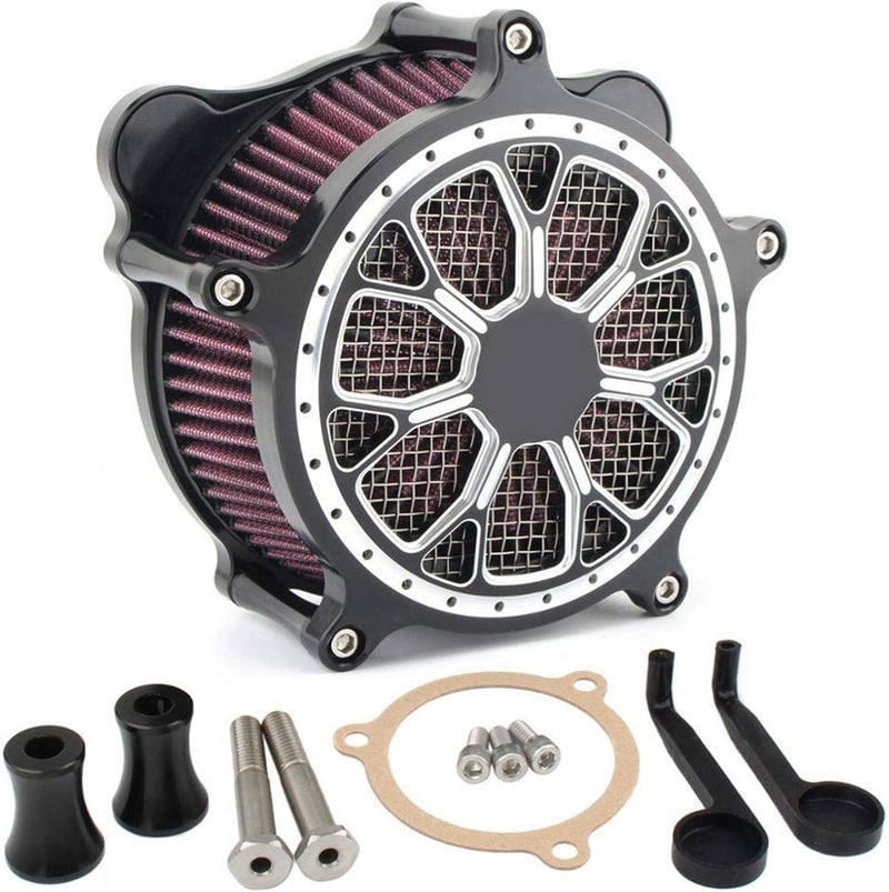 Wivplex Black Air Filter for Harley Motorcycles - Image 3
