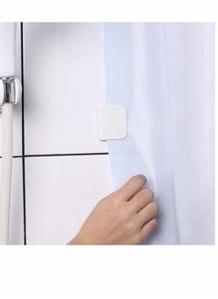 Excefore Shower Curtain Clips Self-Adhesive Anti Splash Spill Guard Curtain Stop Clip Windproof Bathroom Water Leaking Guard Clips - U Shape Fixed 4 Pieces  - Image 4