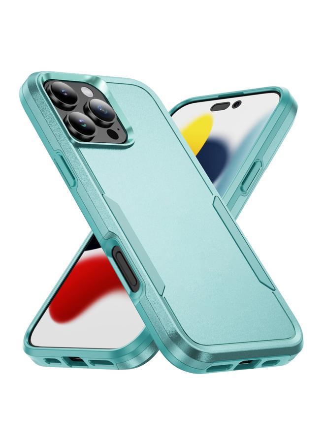 جراب هاتف Pioneer Armor شديد التحمل مصنوع من مادة البولي كربونات + مادة TPU لهاتف iPhone 16 Pro Max (أخضر)