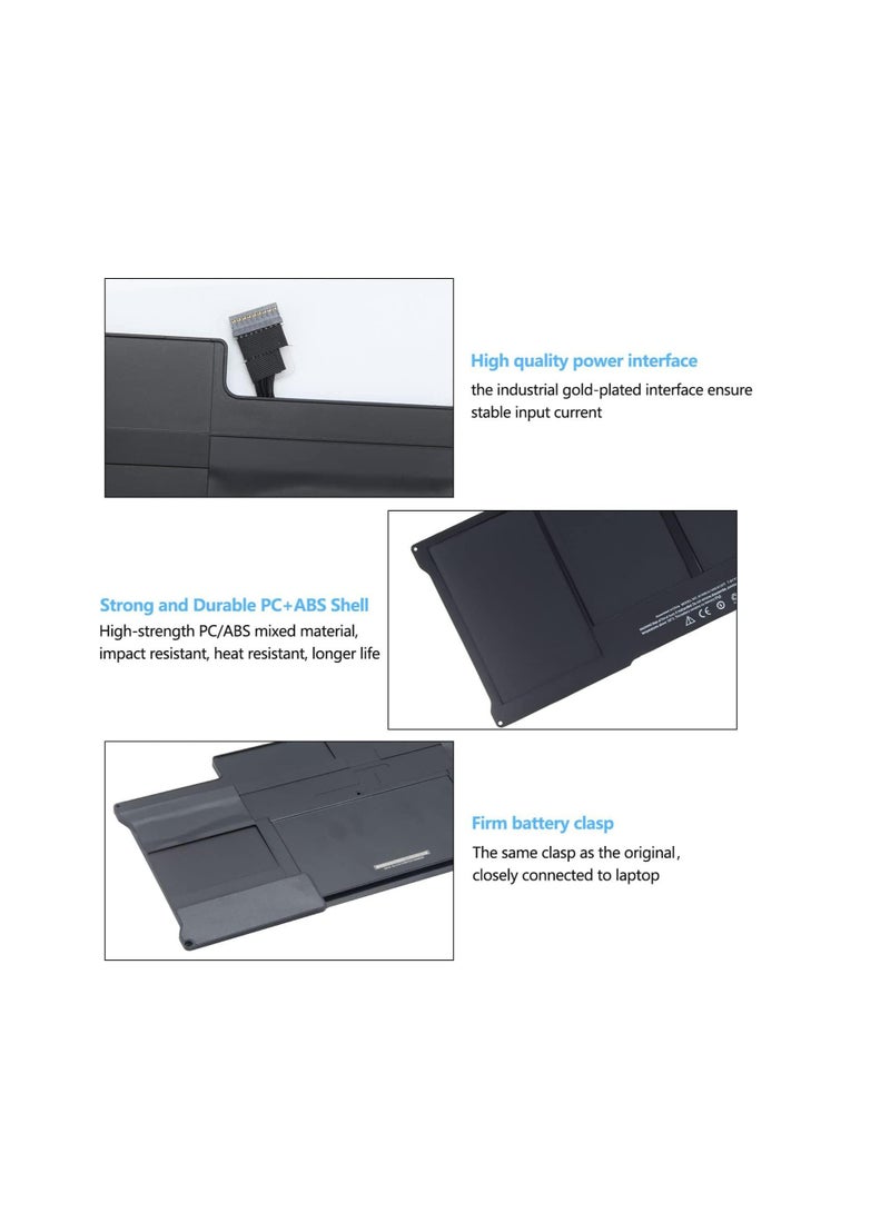 Terabyte Laptop Battery A1496 Compatible for Apple MacBook Air 13 Inch A1466(Mid 2012 2013, Early 2014 2015 2017) A1369(Late 2010, Mid 2011 Version) A1405 A1377 [7.6V 55Wh] 7200mAh - Image 4