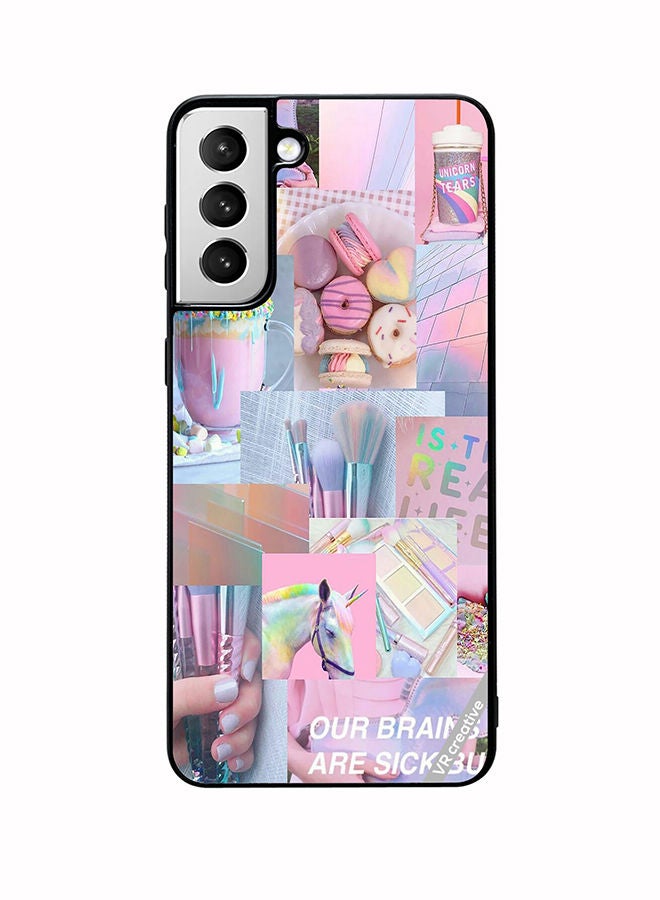 VR CREATIVE Protective Case Cover For Samsung Galaxy S22 Plus 5G Pink Design College Design Multicolour - Image 1