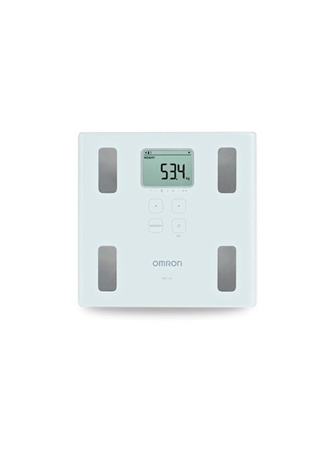 Omron HBF 214 Digital Full Body Composition Monitor with 4 User & Guest Mode Feature to Monitor BMI, Body Age, Vesceral Fat Level, Body Fat & Skeletal Muscle Percentage - Image 1