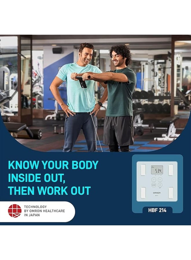 Omron HBF 214 Digital Full Body Composition Monitor with 4 User & Guest Mode Feature to Monitor BMI, Body Age, Vesceral Fat Level, Body Fat & Skeletal Muscle Percentage - Image 2