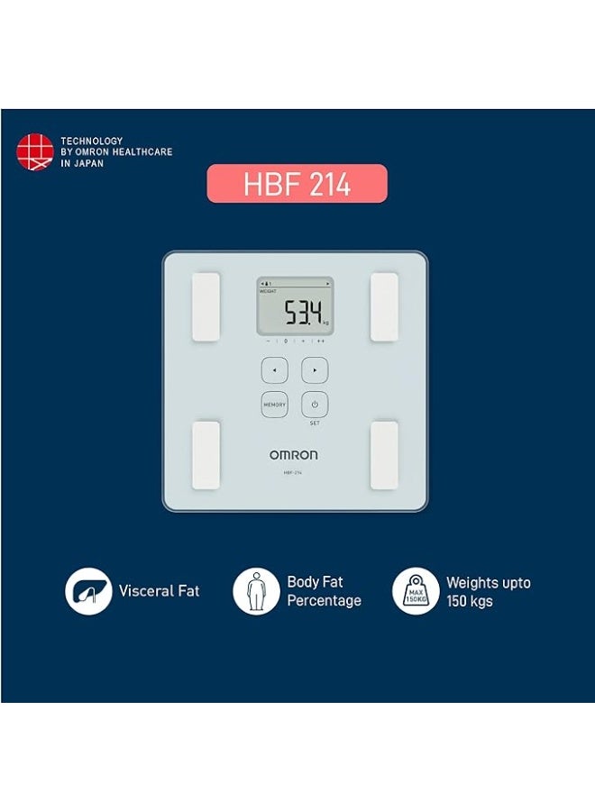 Omron HBF 214 Digital Full Body Composition Monitor with 4 User & Guest Mode Feature to Monitor BMI, Body Age, Vesceral Fat Level, Body Fat & Skeletal Muscle Percentage - Image 5