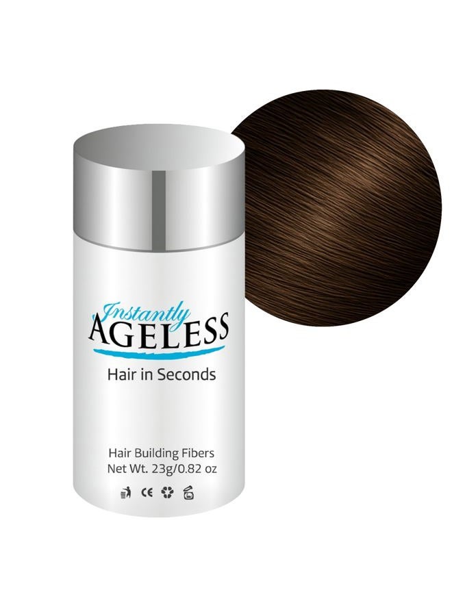 Instantly Ageless Hair Building Fibers | Starter Set | Hair in Seconds TM | .18 oz (5g) Fibers | Finishing Spray | Microfiber Bag | Instantly Ageless TM (Medium Brown) - Image 1