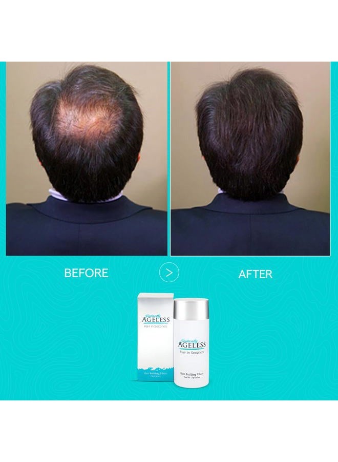 Instantly Ageless Hair Building Fibers | Starter Set | Hair in Seconds TM | .18 oz (5g) Fibers | Finishing Spray | Microfiber Bag | Instantly Ageless TM (Medium Brown) - Image 5